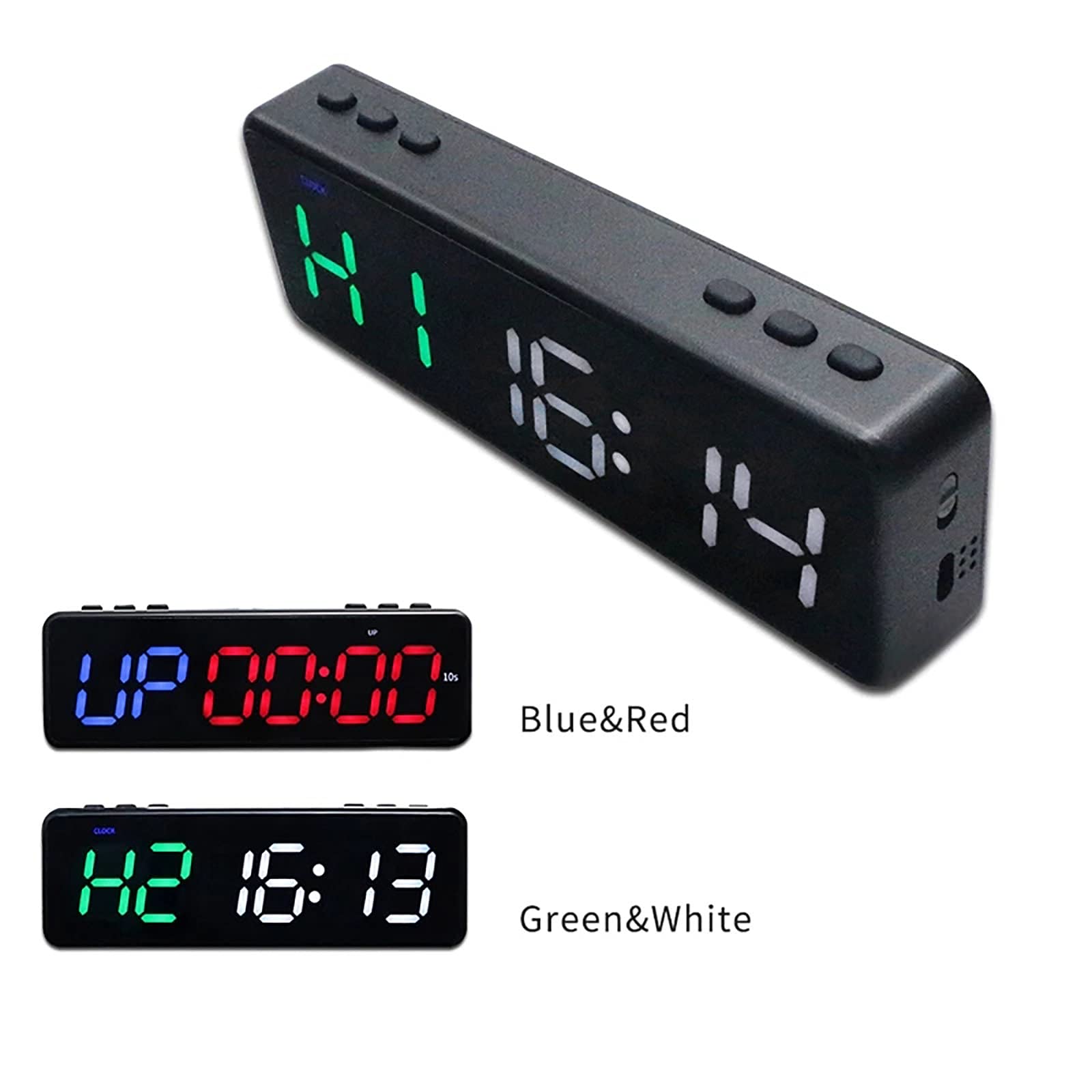 Timer fitness portatile con controllo app Bluetooth, timer a intervalli magnetici, TABATA, EMOM, FGB, MIIT, cronometro, conto alla rovescia, progettato per l'allenamento HIIT, livelli di abilità