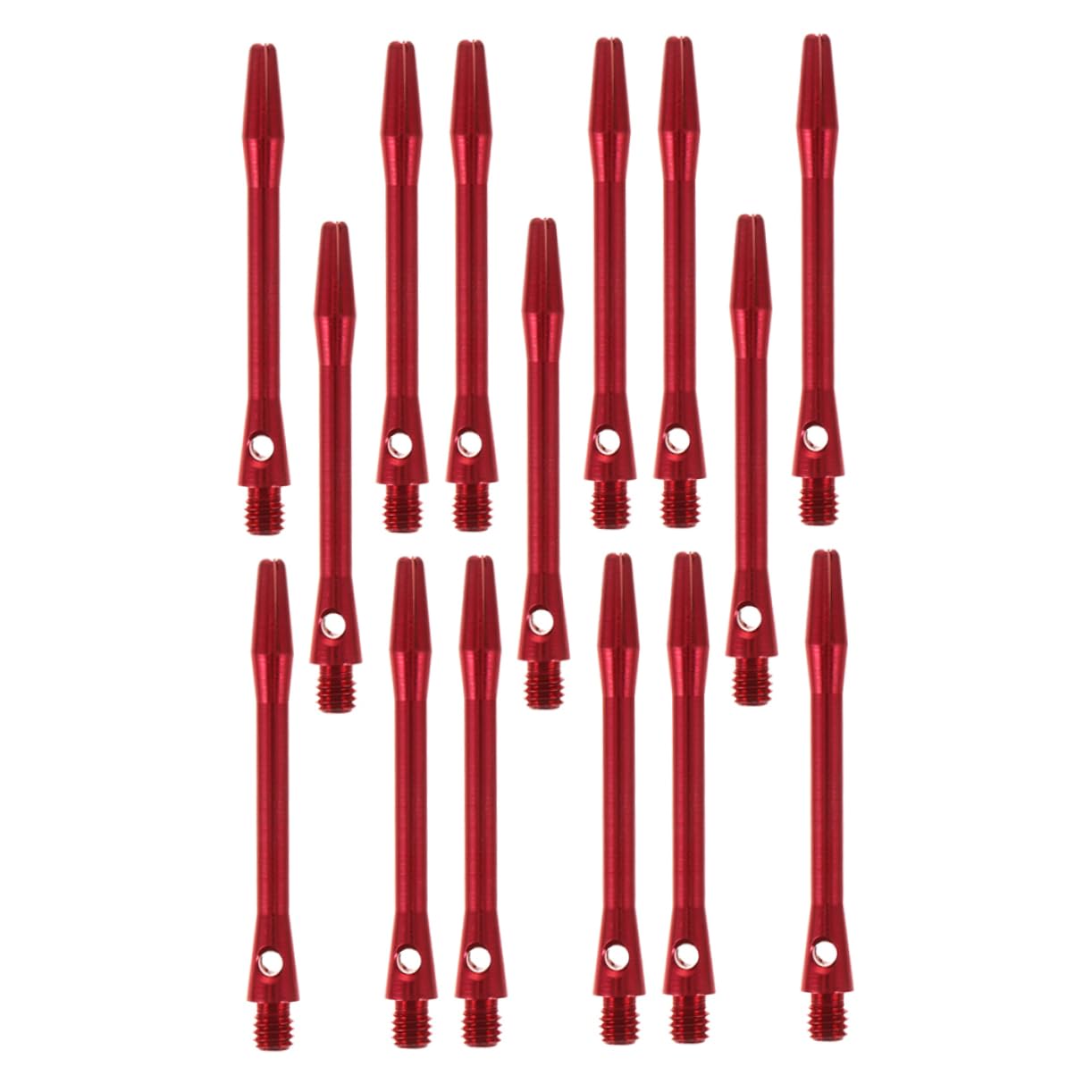 Yardwe Professional Shafts Flights 15pcs Set Red Lightweight Shafts for Outdoor Games