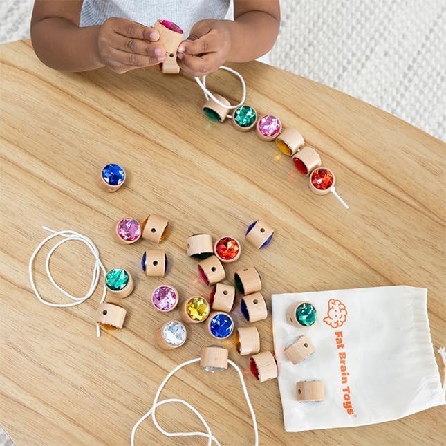 Fat Brain Toys Lacing Gems Early Learning Toys for Ages 3 to 6