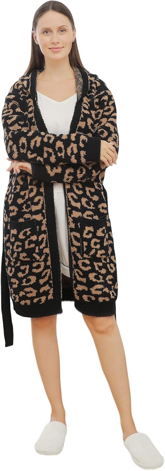 bearberry Cozy Robe Lightweight Soft Plush Bathrobe with Pockets for Women
