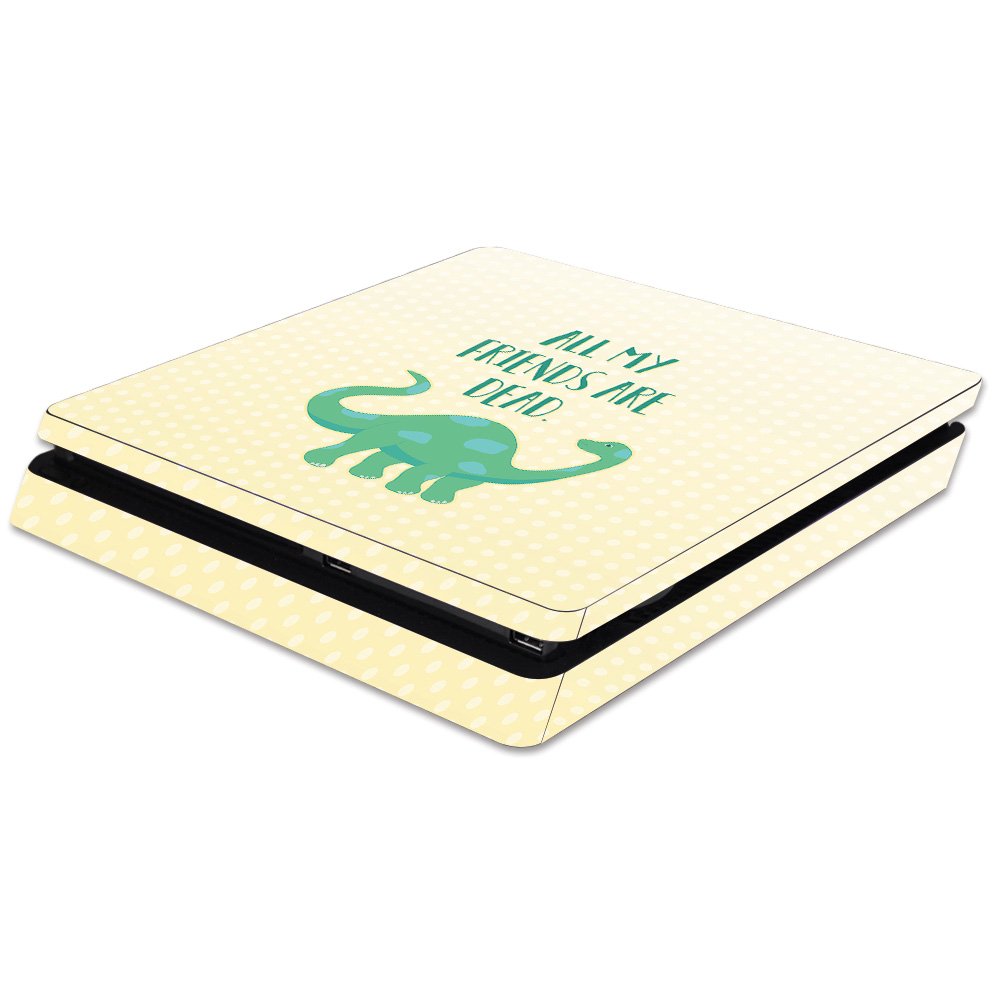 MightySkins Skin Compatible with Sony PS4 Slim Console - All My Friends are Dead | Protective, Durable, and Unique Vinyl Decal wrap Cover | Easy to Apply, Remove, and Change Styles | Made in The USA