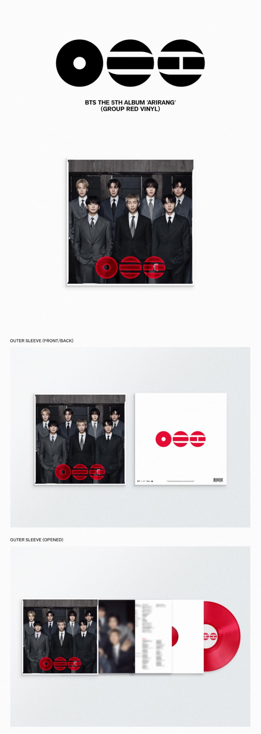 Amazon.co.jp: (LP Group Red Vinyl Version) バンタン BTS ARIRANG