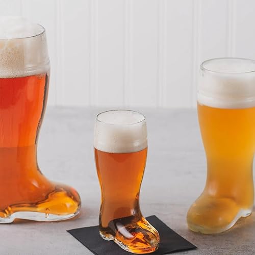Miniatura 5 de Final Touch Bierstiefel - Bota de cerveza Das de 10 pulgadas, 33 onzas, vidrio en forma de cerveza, apta para lavavajillas, para entusiastas de la