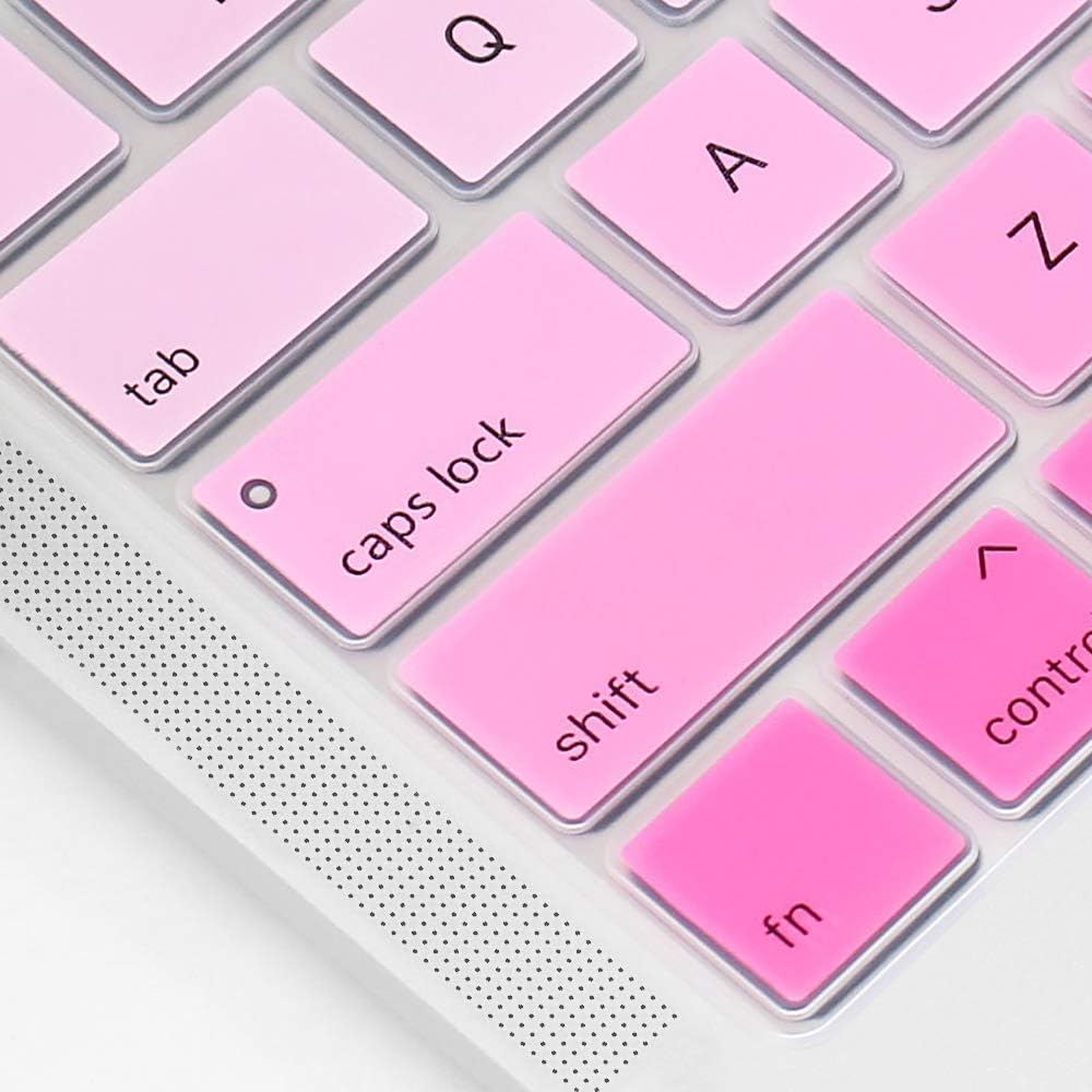 ProElife Ultra Thin Keyboard Cover Skin for MacBook Pro 13-inch 15-inch with Touch Bar (Model A2159, A1989, A1990, A1706, A1707) (2019 2018 2017 2016) (Ombre Pink) image 4