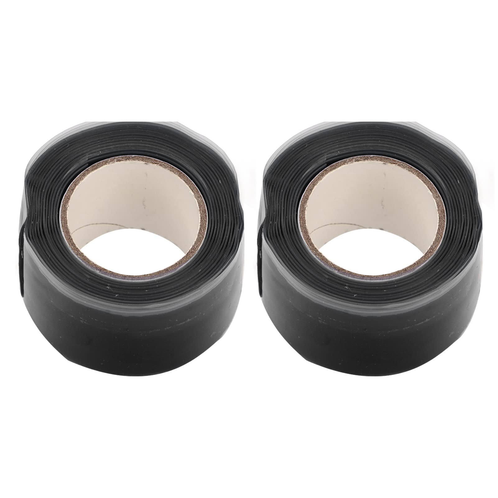 QANYEGN 2Pcs Silicone Grip Tapes, Self Fusing Flexible Tape, Double Sided Sealing Tape for Canoe Kayak Carbon Fiber Dragon Boat Paddles (Black)