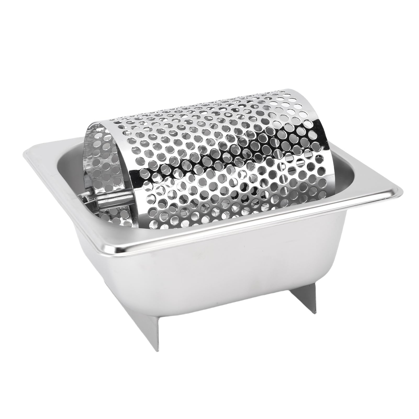 Tnfeeon Outil à Rouleaux de Beurre, 304 Roule D'épandage de Beurre à Pain en Acier Inoxydable avec Pieds de Support pour Restaurant Grill Extérieur Pain Rouleau Pratique, Propagation