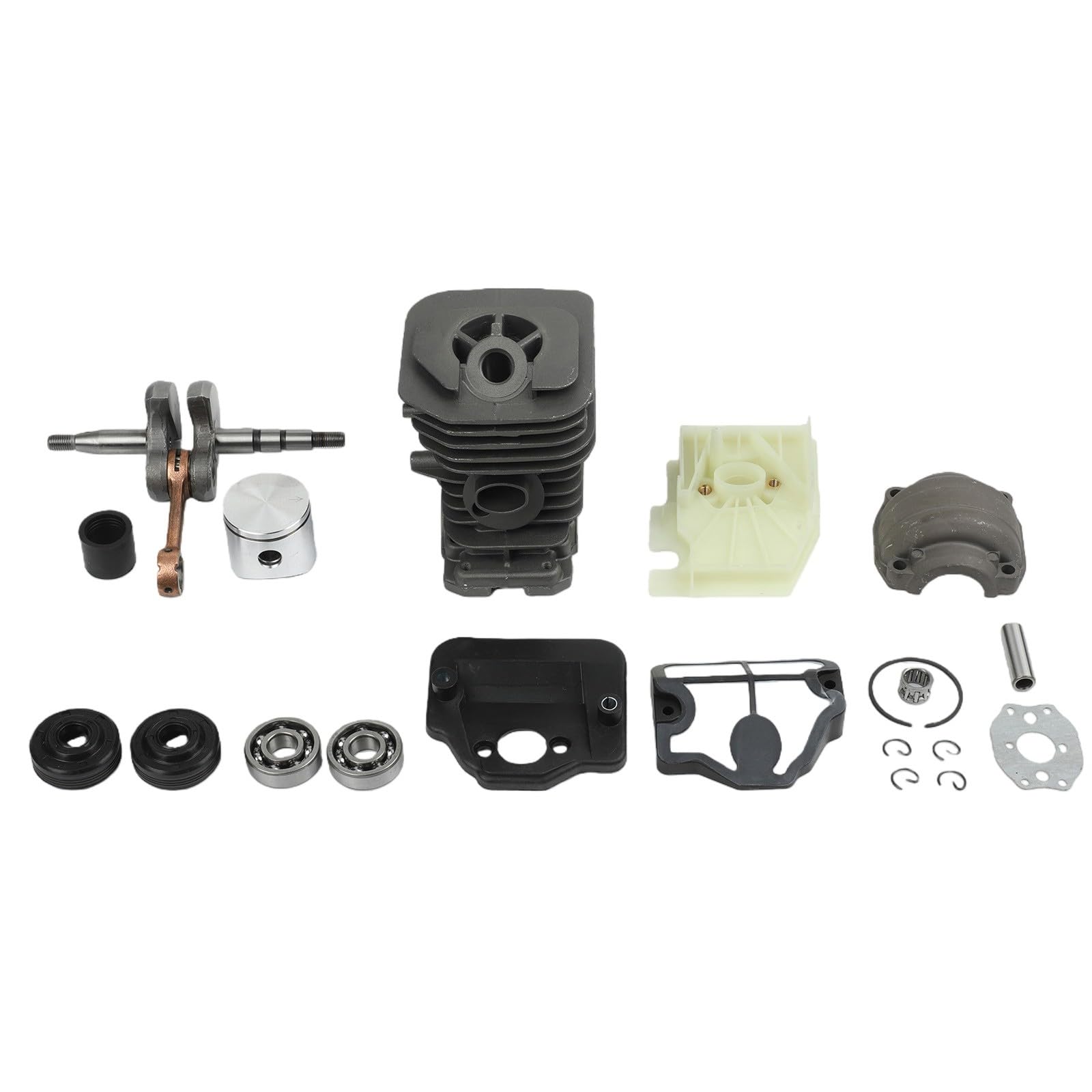 Kit de moteur de tronçonneuse avec vilebrequin, base cylindrique, pour 136 137 141 142, alésage de 38 mm, kit de reconstruction de 16 pièces avec piston, roulements, joints