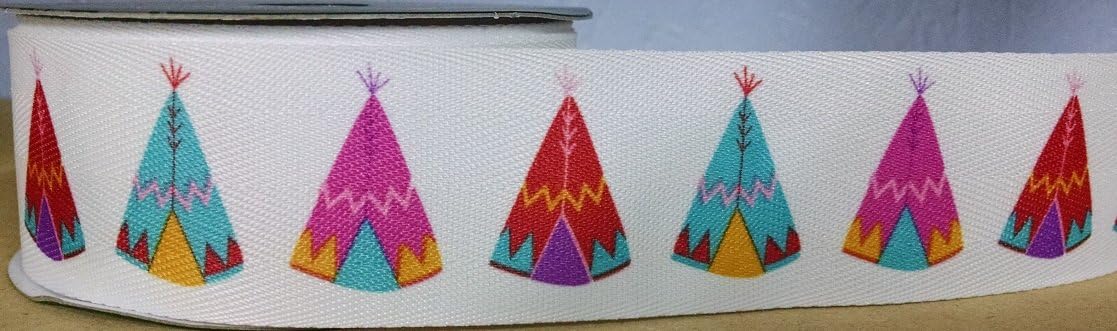 Boho TeePee - Bright Colors Grosgrain Ribbon - 3 Yards | Indian