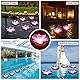 Lychee Solarbetriebene Lotus Laterne,Solarlampen für außen,Wasserdichte LED Garten Pool Licht,Künstliche Lotus Seerose Licht für Garten Hof, Schwimmbad, Brunnen und Aquarien (Rosa)
