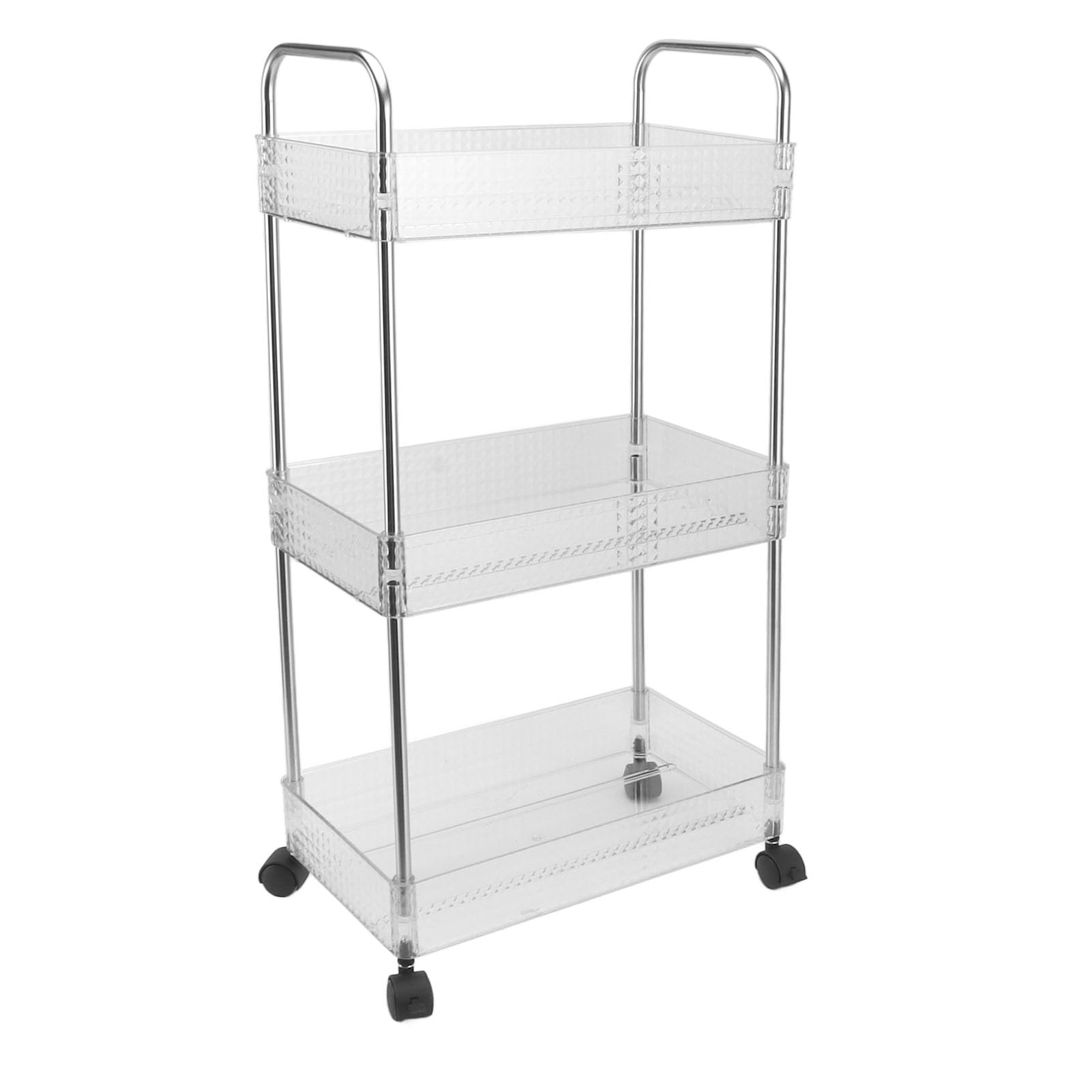 Scaffale da, Carrello Portaoggetti a 3 Livelli in PET e