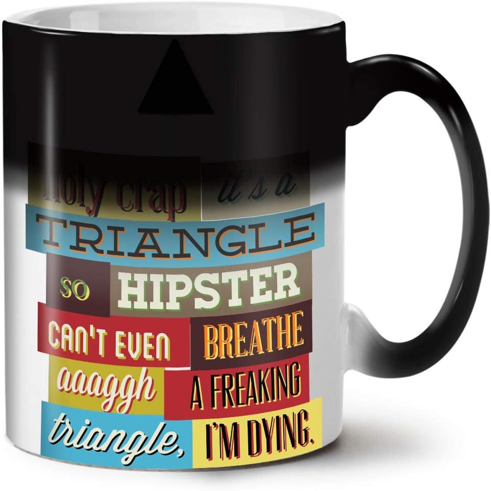 Wellcoda Hippie Triangle Funny Color Changing Mug, So Cup