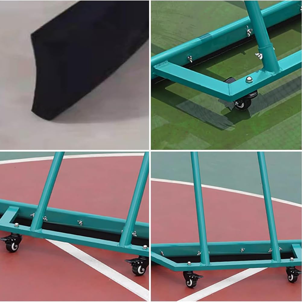 Escobilla de goma para suelos de tenis, baloncesto y estadio con 2 cuchillas de espuma EVA, limpiador de superficie y rodillo
