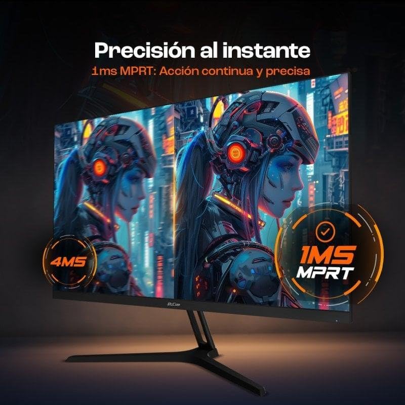 PcCom Elysium Pro Monitor Gaming 27 Pulgadas QHD 2560x1440 Fast IPS 200Hz 1ms MPRT AdaptiveSync HDR, HDMI 2.1, DisplayPort 1.4, Compatible VESA para PC y Consolas
