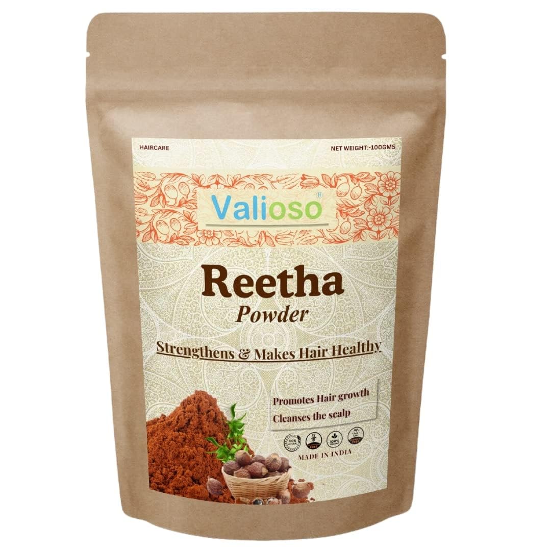 Reetha Powder for Hair Growth,Pure Natural Soap Nut Powder| Natural Hair Shampoo & Conditioner | Sapindus mukorossi | Excellent Hair Conditioner - (100 Grams)