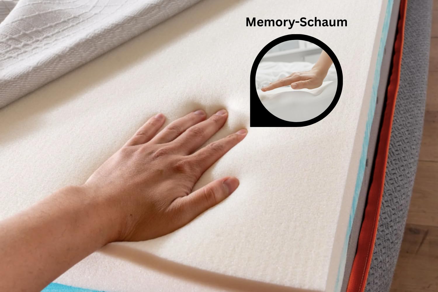 BSS BEDDING Kaltschaummatratze 140x200 cm, 22 cm hoch, 2-in-1 Härtegrad H3/H4 (wendbar: Oben H3, unten H4), Rollmatratze, 7-Zonen Memory Foam, ergonomisch & atmungsaktiv, waschbarer Bezug