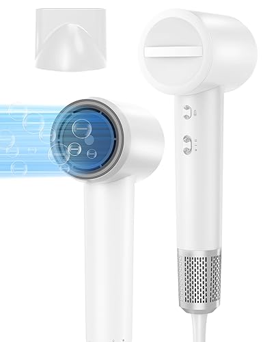 Secador de pelo, secador de pelo iónico negativo con motor sin escobillas de 110, 000 RPM para secado rápido, secador de pelo de bajo ruido y