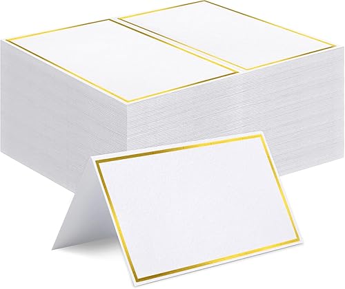 Miniatura 8 de 120 tarjetas de lugar, 2 x 3.5 pulgadas, en blanco, rellenable, para mesa de mesa, tarjeta de acompañante, tarjetas de lugar de boda para bodas,