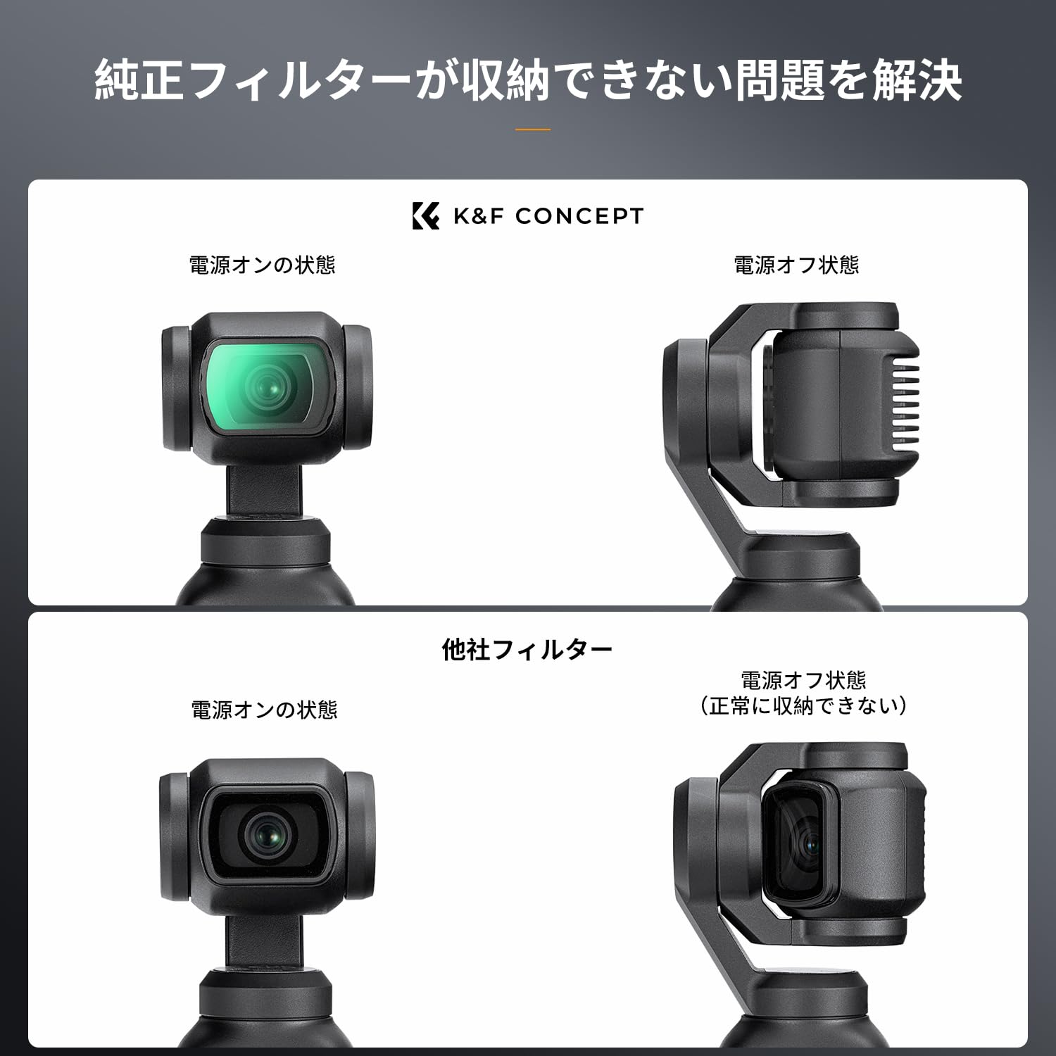 Amazon | K&F Concept DJI OSMO Pocket 3用磁気式フィルター UV 