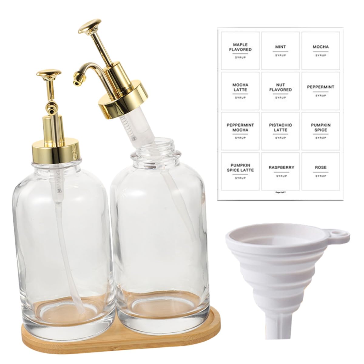 ifundom Distributeurs de Savonnette Pompe Rechargeable Lot de 2 500ml en Verre Légers et Pratiques pour Salle de Bain Cuisine
