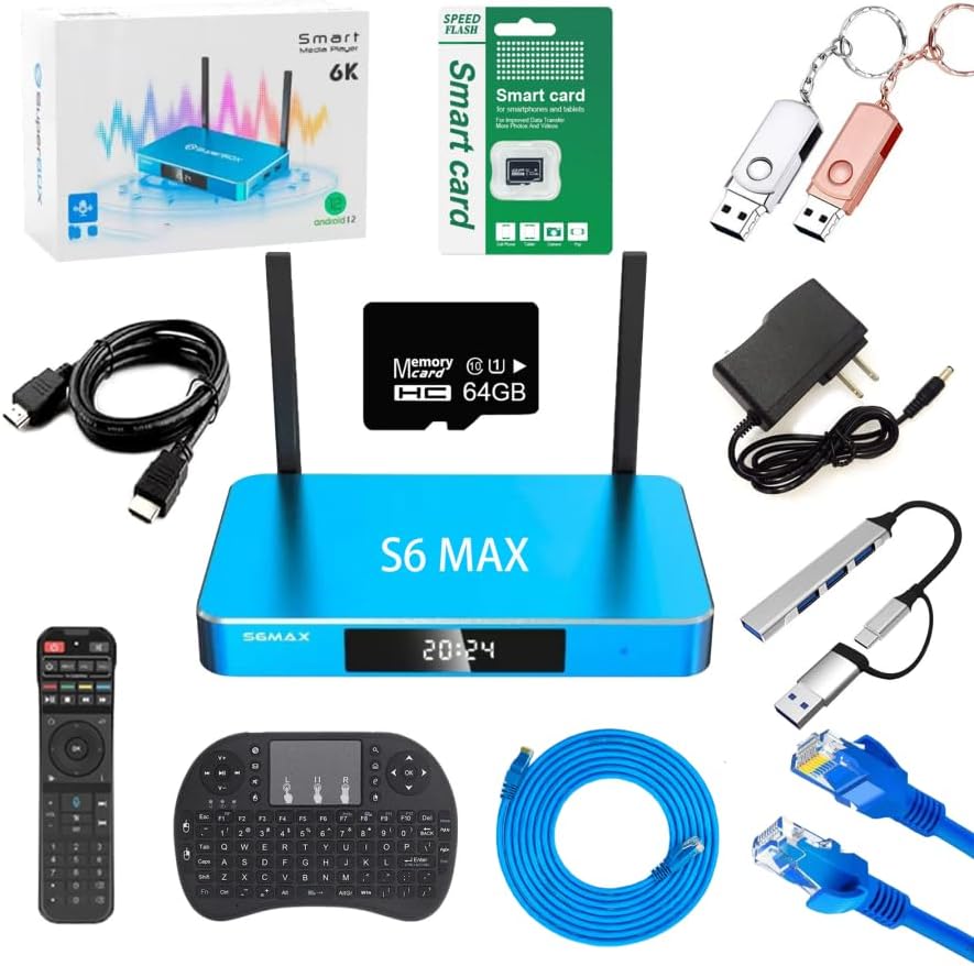 S6 Max 2025 Fully Loaded S6 Pro with Full Keyboard Voice Remote Control Manual Instruction