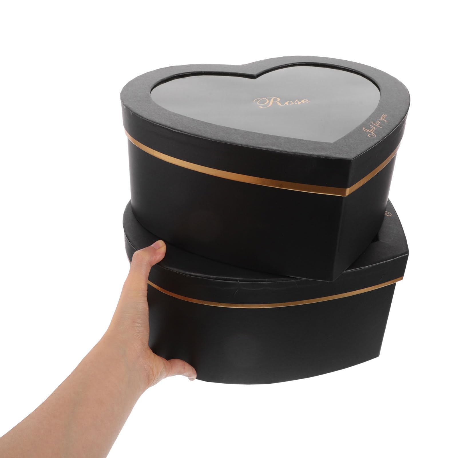 Healvian 2stücke Herzform Geschenkboxen Mit Fenster Schwarze Diy Verpackung Für Blumen Parfüm Und Make-up Für Valentinstag Hochzeiten Geburtstage Und Besondere Anlässe