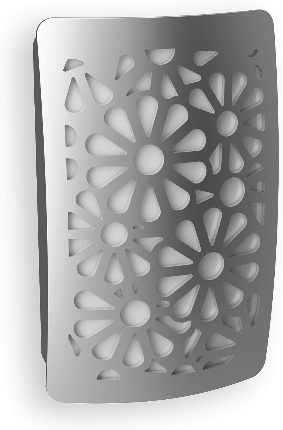 Westek NL-DPFL-N Floral Decoplug Night Light, Satin Nickel