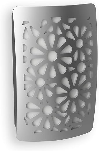 Westek NL-DPFL-N Floral Decoplug Night Light, Satin Nickel