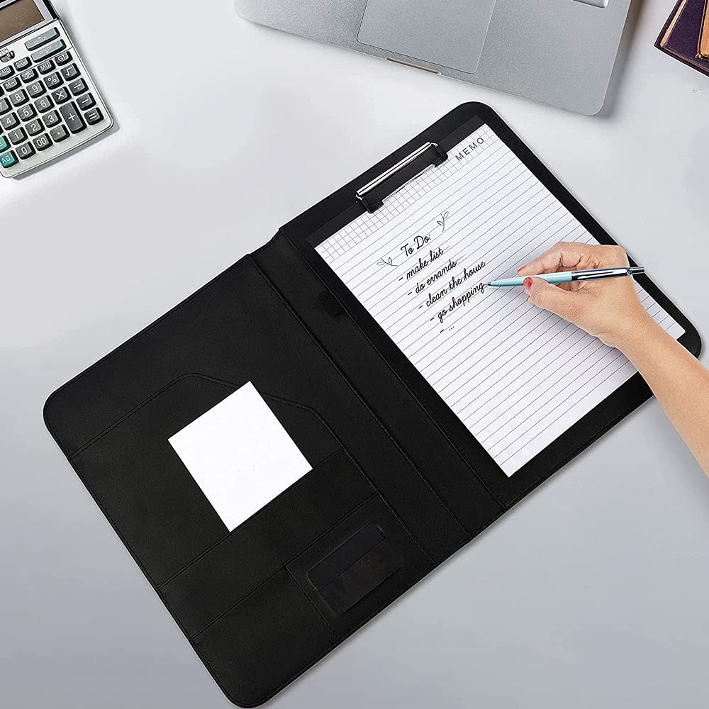 Cartella Portadocumenti A4 In Pelle PU - Con Scomparti Per A4, A5, Portapenne E Clip - Foto 5