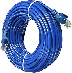 CABO DE REDE INTERNET CAT5 RJ45 30 MTS – Alta Velocidade GIGA 10/1000 Mbps, UTP PVC Azul, Conectores RJ-45 Montados, Ideal para Home Office, Jogos, Streaming, Rede Estável