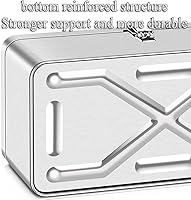 Vista 6 de XWZ Cajas de herramientas de metal de acero inoxidable 430 con doble bloqueo seguro, organizador de almacenamiento de herramientas portátil cajas