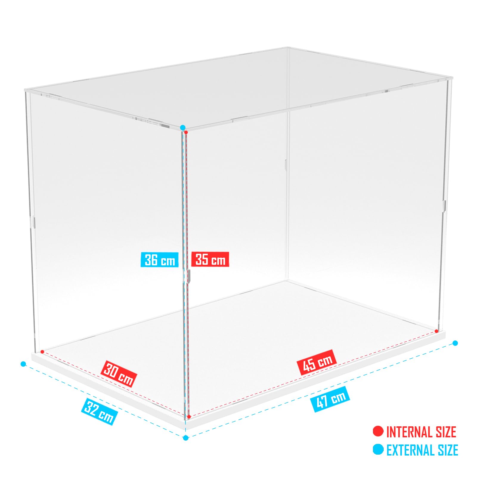 Nynelly Acrylic Display Case for Lego Notre Dame 21061 for Lego Bowser 71411 Models Figures - Image 2
