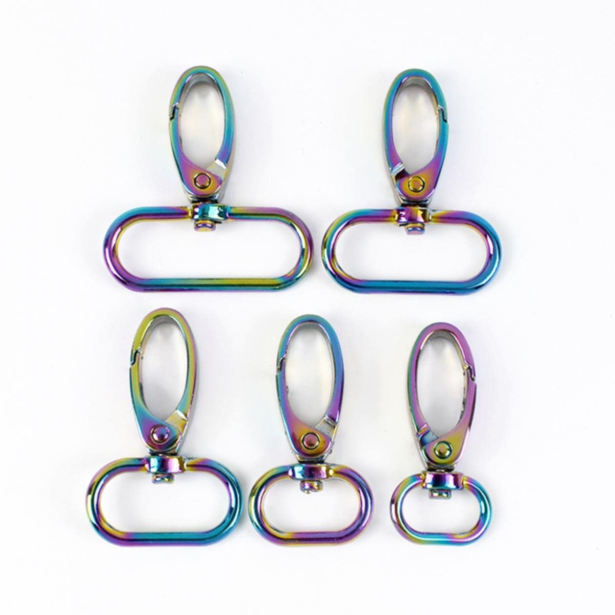 30 Stück Metallschnallen für Taschen, Gurtband, Karabinerhaken, Karabinerhaken, Gürteldrehverschlüsse, Karabinerhaken, Schnalle, DIY-Hardware-Zubehör, 13 mm, farbig