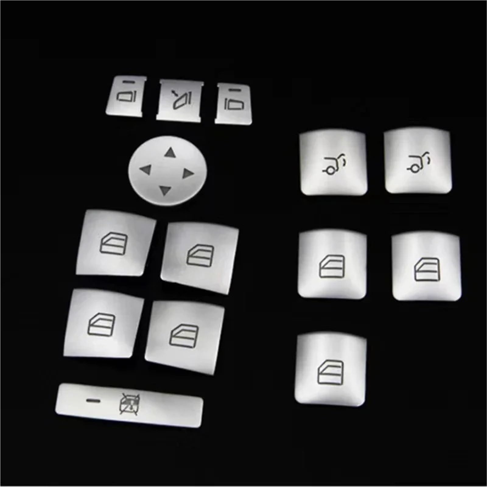 Interior Button Stickers Compatible with Benz for GLE Class Interior Button Stickers Car Window Glass Lift Trim Cover Sticker