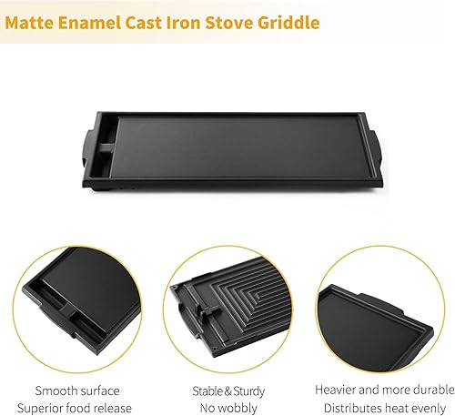 Miniatura 3 de Allstare W10432544 Piezas de repuesto para parrilla Whirlpool, placa de plancha de hierro fundido superior de 19.7 x 7.9 pulgadas W10432539 Kenmore