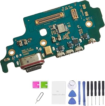 s21 استبدال فائقة شحن USB ميناء مجلس أجزاء لسامسونج غالاكسي s21 الترا 5 G G998u G998B G998T G998V 6.8 بوصة النسخة الأمريكية فقط