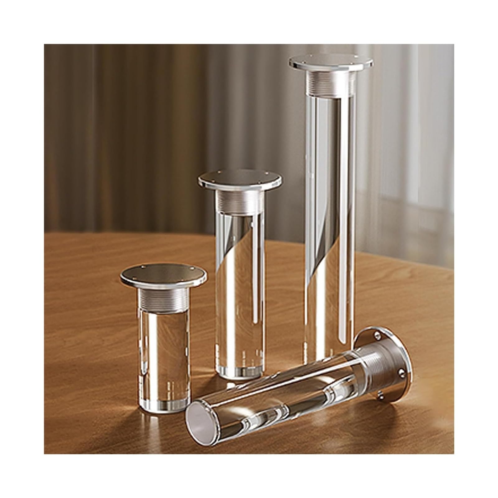Furniture Legs, Acrylic Furniture Legs Pack Of 4 Transparent Height (8-40) cm(Height 35cm)