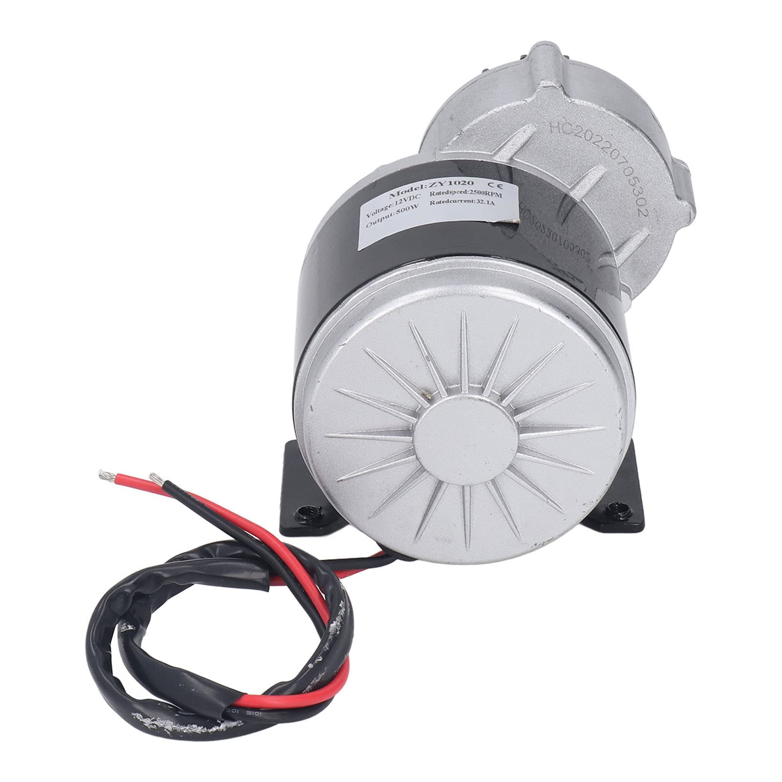 BuyWeek Motore Elettrico Spazzolato Motoriduttore, DC 12V 500W 2500 RPM 16 Denti in Lega di Alluminio per Bici Elettrica