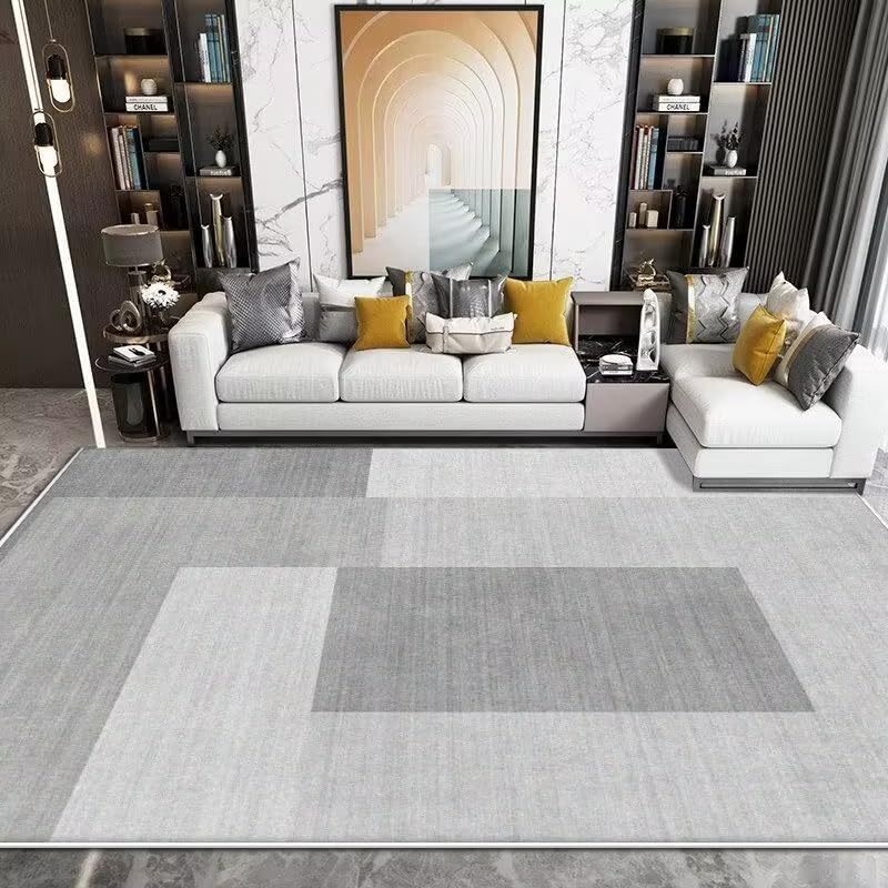 Tapis salon moderne géométrique grand tapis chambre déco nordique antidérapant canapé