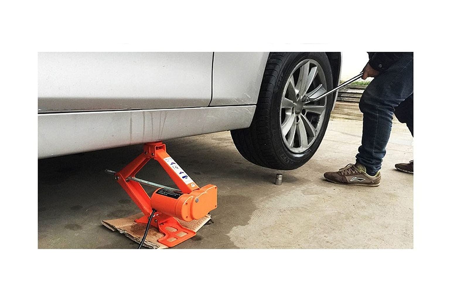 Cric per auto elettrica, Elettrico Jack 12V multifunzionale 3T Automobile fuori strada smontagomme Scissor