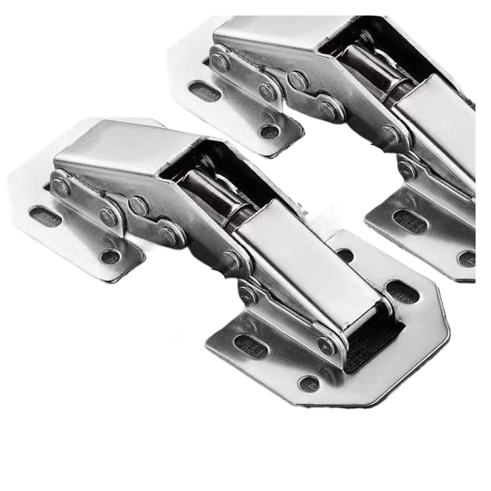2/10PCS 90 Degree Steel Cabinet Hinges No-Drilling HoleHydraulic Buffer Hinge Cupboard Furniture Hardware(10PCS)
