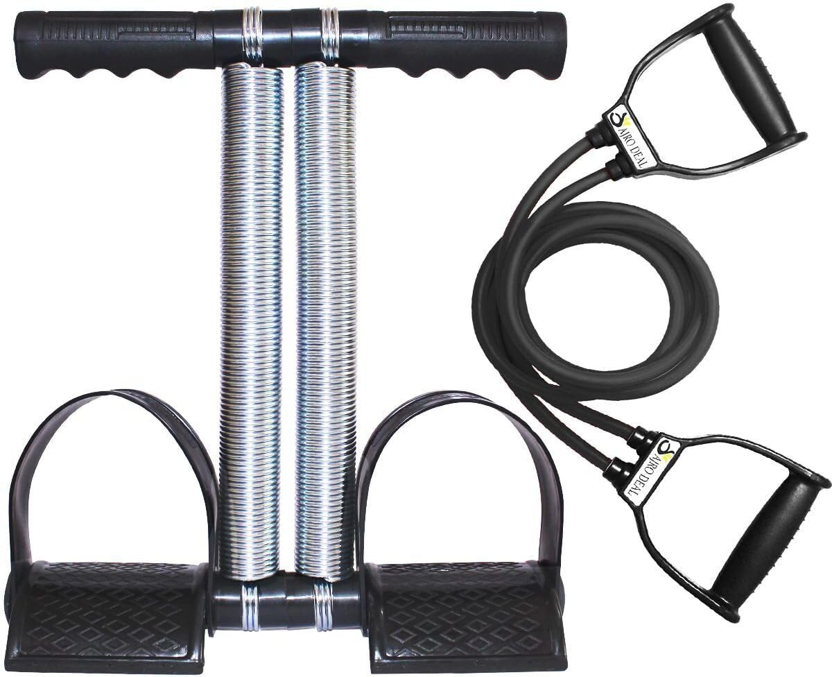 Ultimate Ab Workout Combo: Tummy Trimmer with Resistance Tube Ab Exerciser (Multicolor)-picture-20
