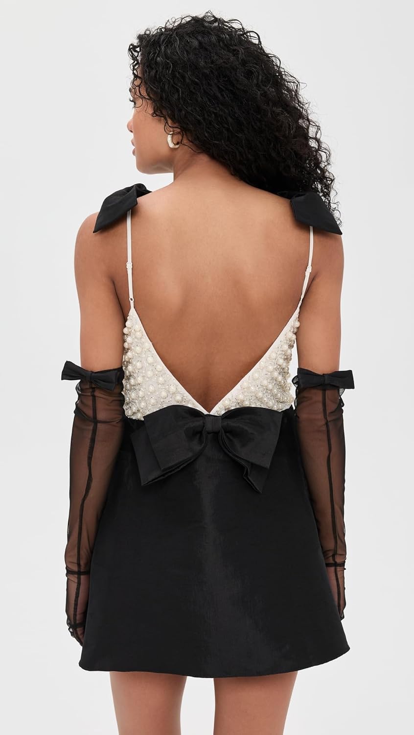 For Love & Lemons Women's Pearly Bow Mini Dress - Image 3
