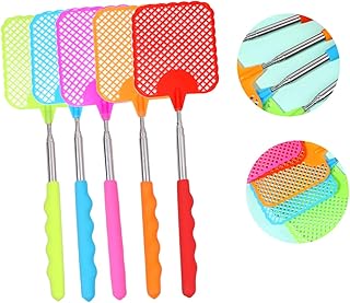 SECFOU 10 Pçs Extensível Bate- Grande Mata- Manual Conjunto De Mata- Haste De Aço Inoxidável Defletor Raquete Mata- Ferramenta Telescópica Mata- De