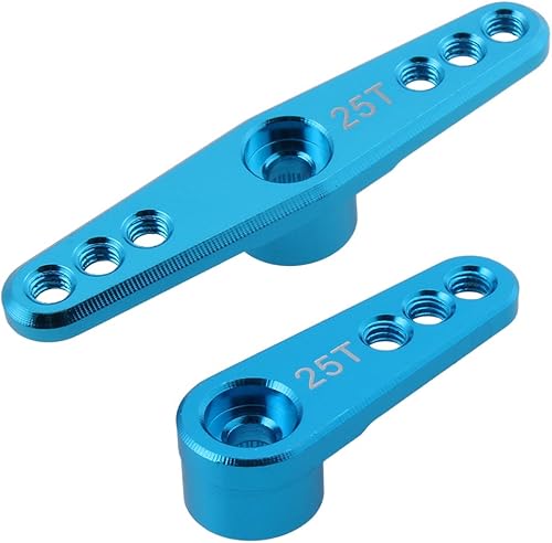 Miniatura 5 de Paquete de 2 brazos de dirección Hobbypark de metal de aluminio 25T para servo bocina para escala 110 18 a control remoto, camiones, coches,