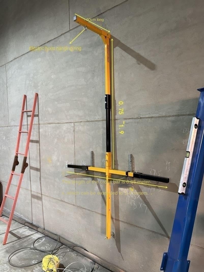 Soporte Plegable + cabrestante Manual, Herramienta de instalación de Unidad Exterior de Aire Acondicionado (Color: Soporte de 5 HP + cabrestante de 20 m y 1800 lbs)