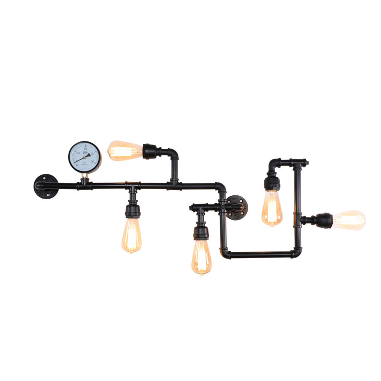 Applique murale vintage steampunk rustique à 5 lampes pour salle de bains - 8