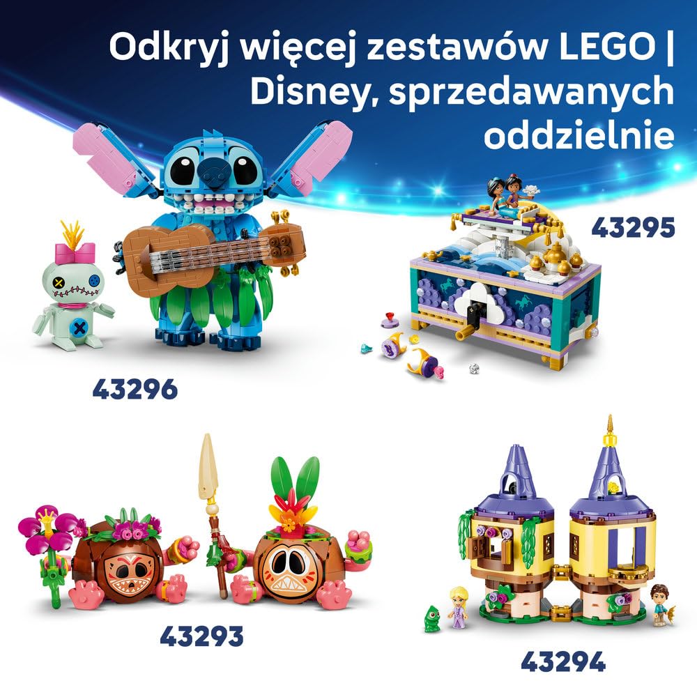 LEGO ǀ Disney Vaiana Pua 43292 | Kolekcjonerska figurka Disneya, zabawka dla 9-latki, prezent dla dziewczynki i chłopca, klocki dla dzieci, 885 elementów