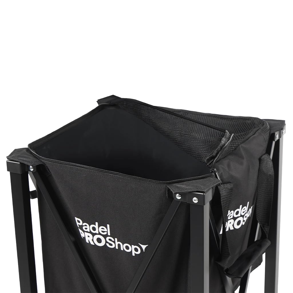 Padel Pro Shop Carro de Bolas de Pádel Plegable 2026 - Cesta de Tela Reforzada con Estructura Metálica, Capacidad 100+ Pelotas, Portátil y Ligero para Monitores y Clases — view 3