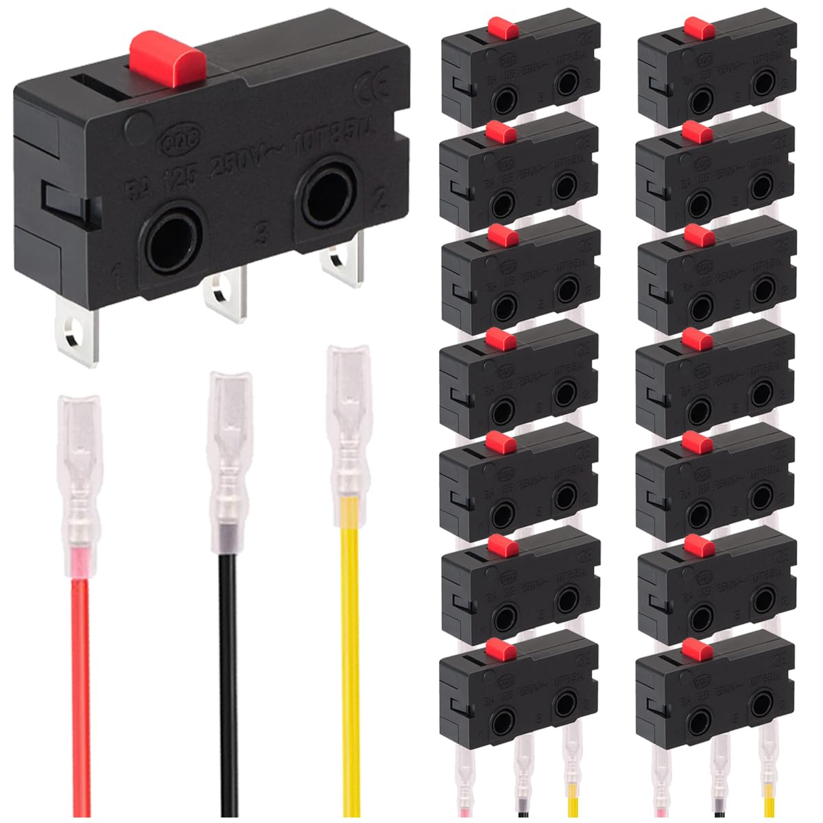 MKBKLLJY 15Pcs Mini Micro Limit Switch 5A 125 250V AC SPDT 1NO 1NC
