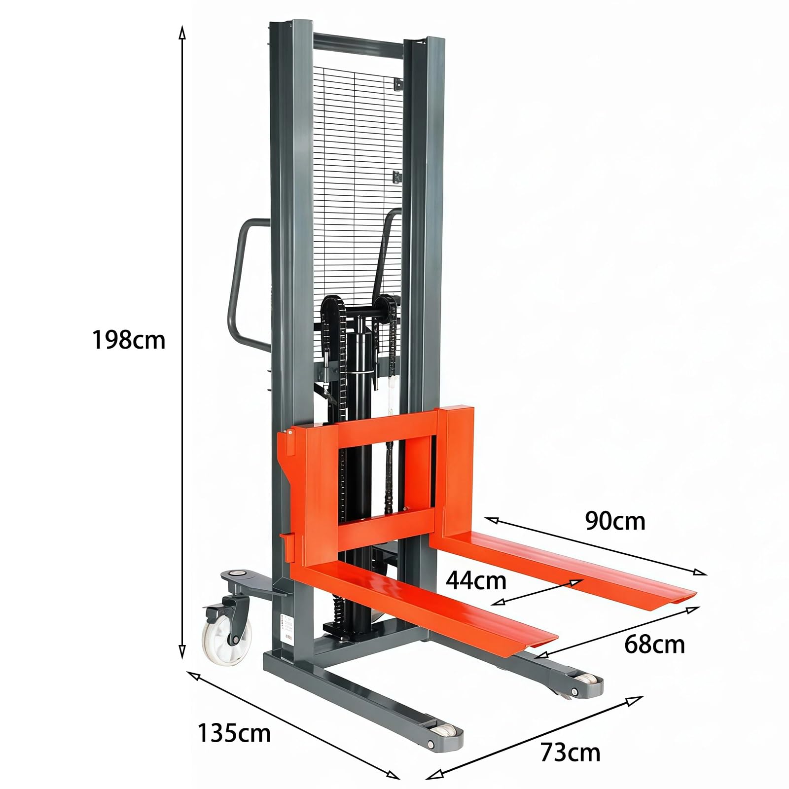 wózek paletowy Wózek paletowy typu push 1000 kg Kompaktowe nogi wideł 90 cm dla fabryki warsztatowej